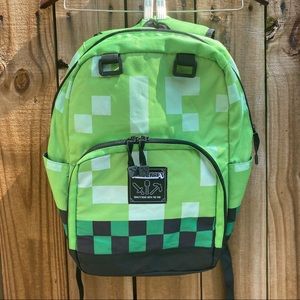 MINECRAFT CREEPER SCHOOL BACKPACK Laptop Pocket